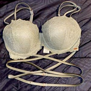 NWT 36DD PINK Victoria Secret Olive Lace Date Bra